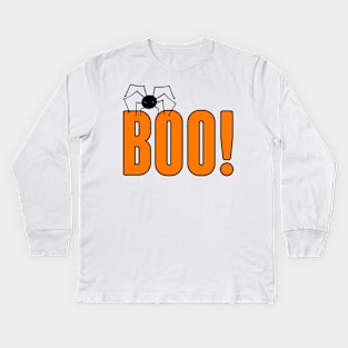 Boo Spider Kids Long Sleeve T-Shirt